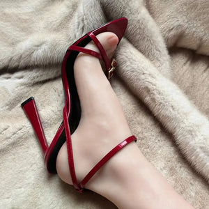 Crimson Edge Gladiator Heels