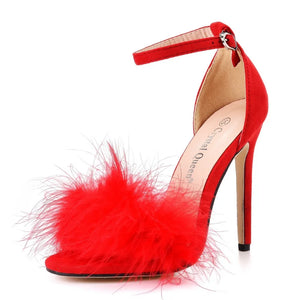 Feather Muse Stiletto Sandals