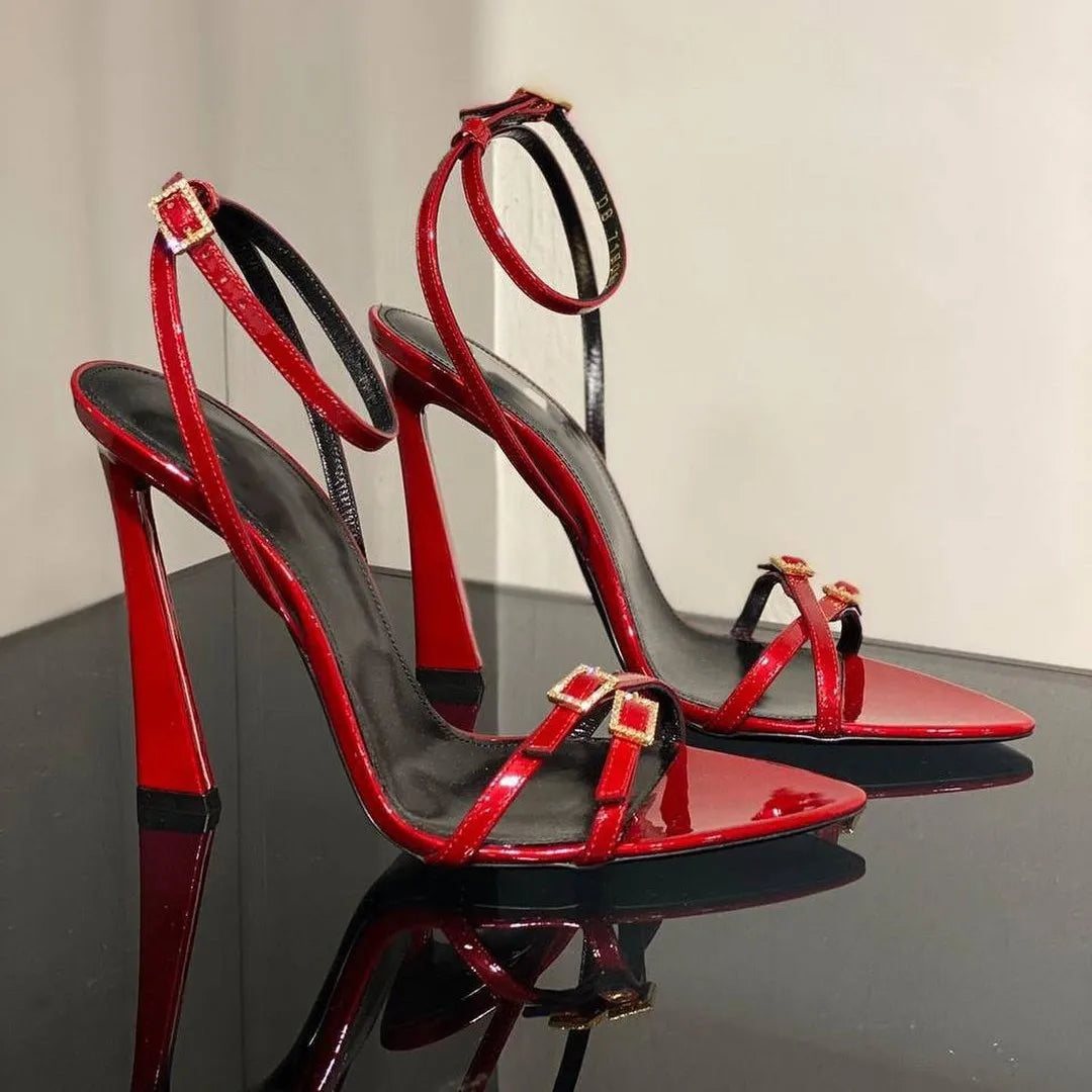 Crimson Edge Gladiator Heels
