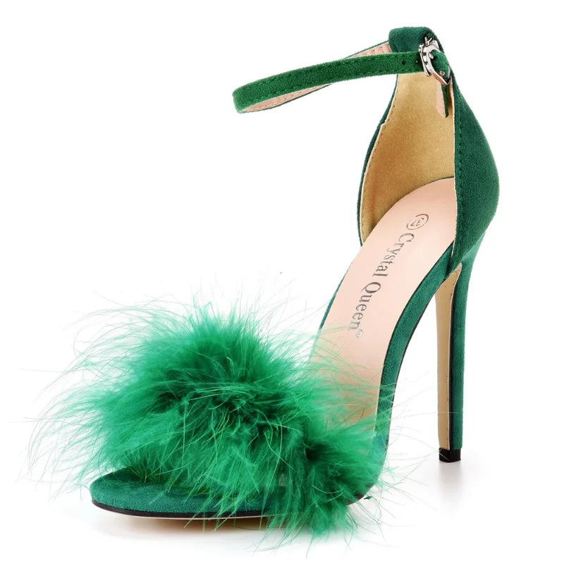 Feather Muse Stiletto Sandals