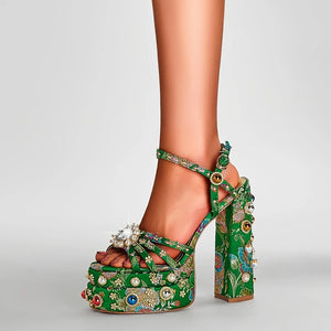 Flora Gem Platform Heels