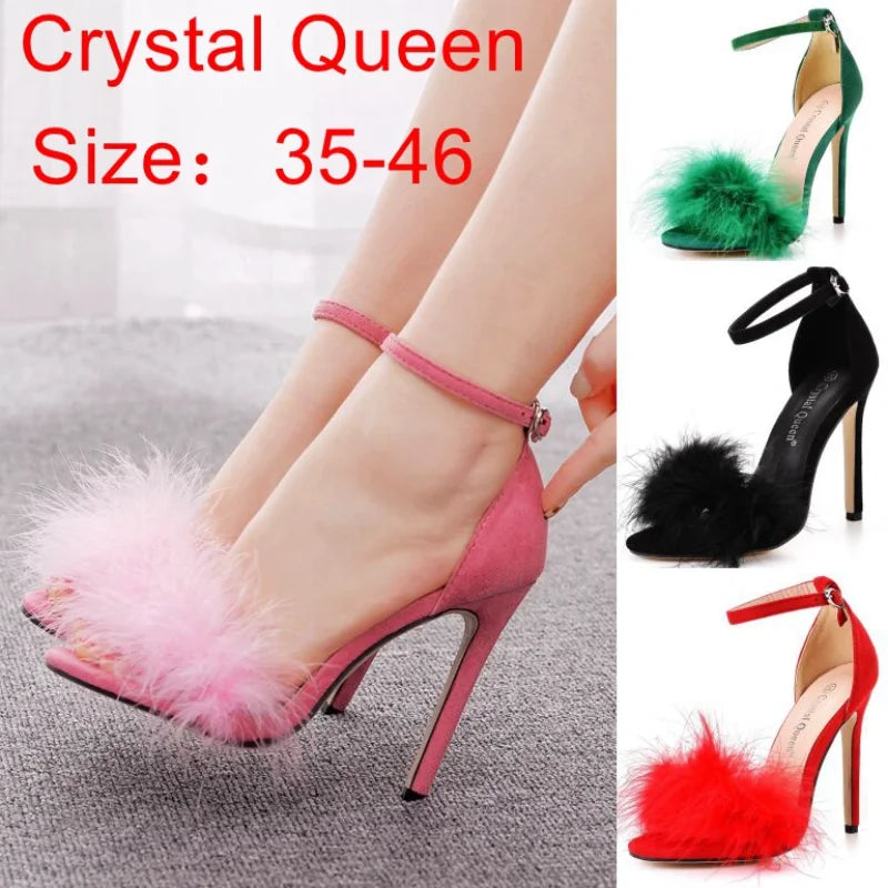 Feather Muse Stiletto Sandals