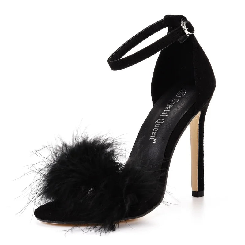 Feather Muse Stiletto Sandals