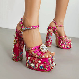 Flora Gem Platform Heels